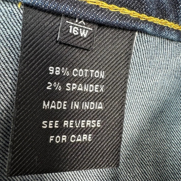 Eshakti Wrap Buckle Jean Skirt Womens Plus Size 16W Medium Blue Knee Length - Picture 7 of 10